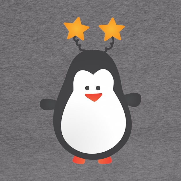 Cute Penguin with Star Headband by bluerockproducts